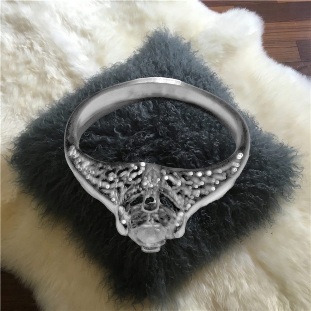 14K GE ESPO ~ Engagement Ring with Multifaceted CZ Stone. Size 8 NWOT - Picture 2 of 9
